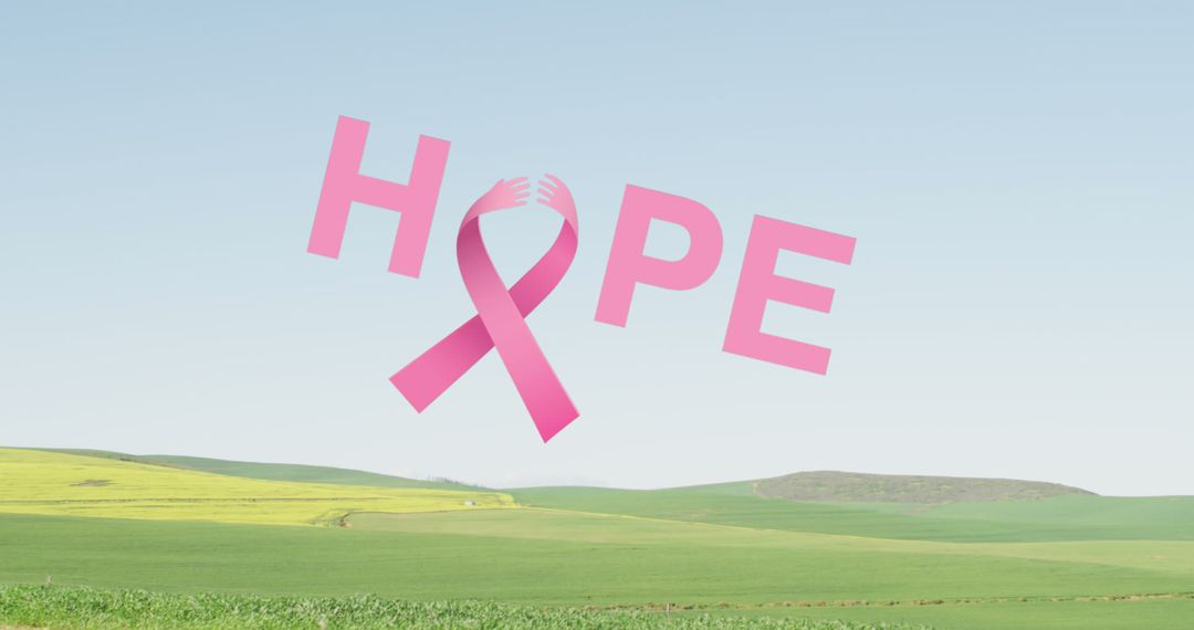 Breast Cancer Awareness Pink Ribbon with Hope Symbol