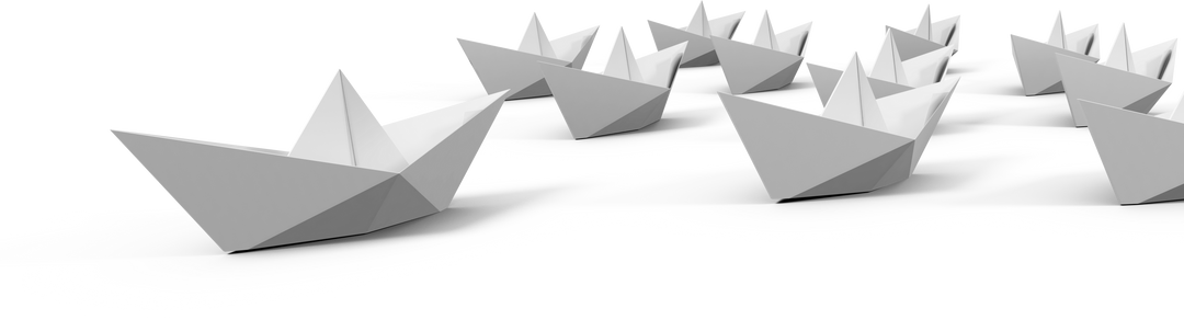 Origami Paper Boats on Transparent Background in Group Formation - Download Free Stock Images Pikwizard.com