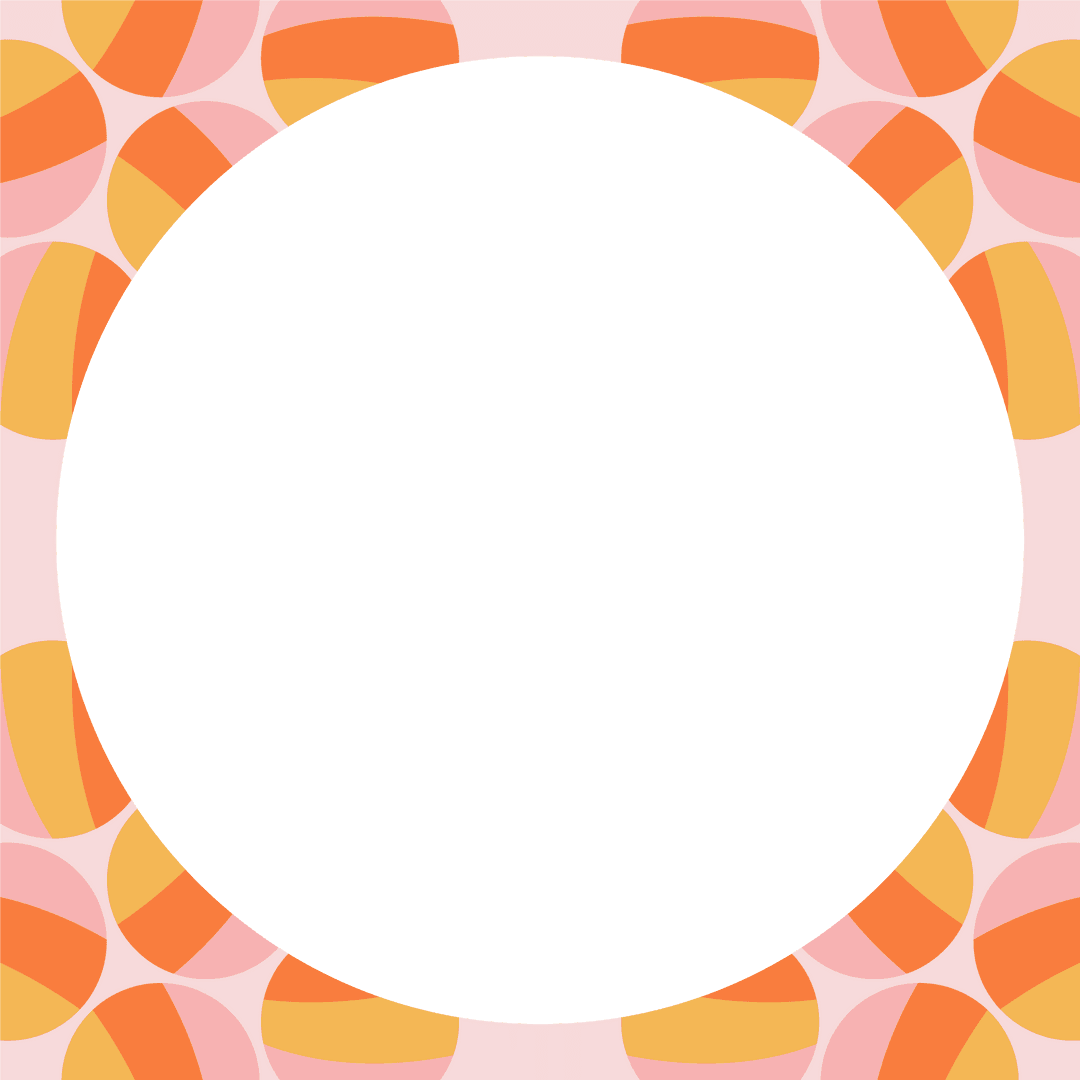 Geometric Abstract Circle with Striped Border on Transparent Background