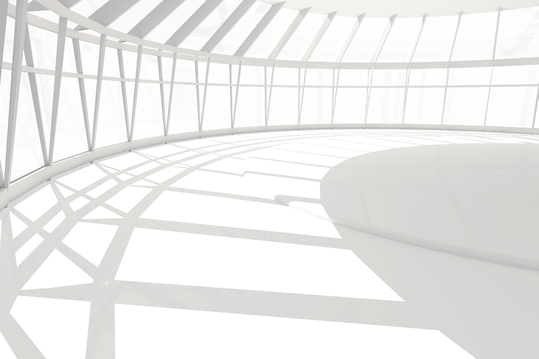 Elegant Structure with Architectural Shadows on Transparent Background