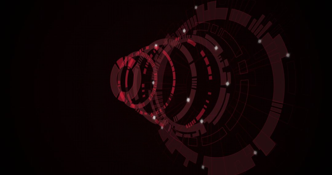 Futuristic Digital Interface with Moving Circles Design