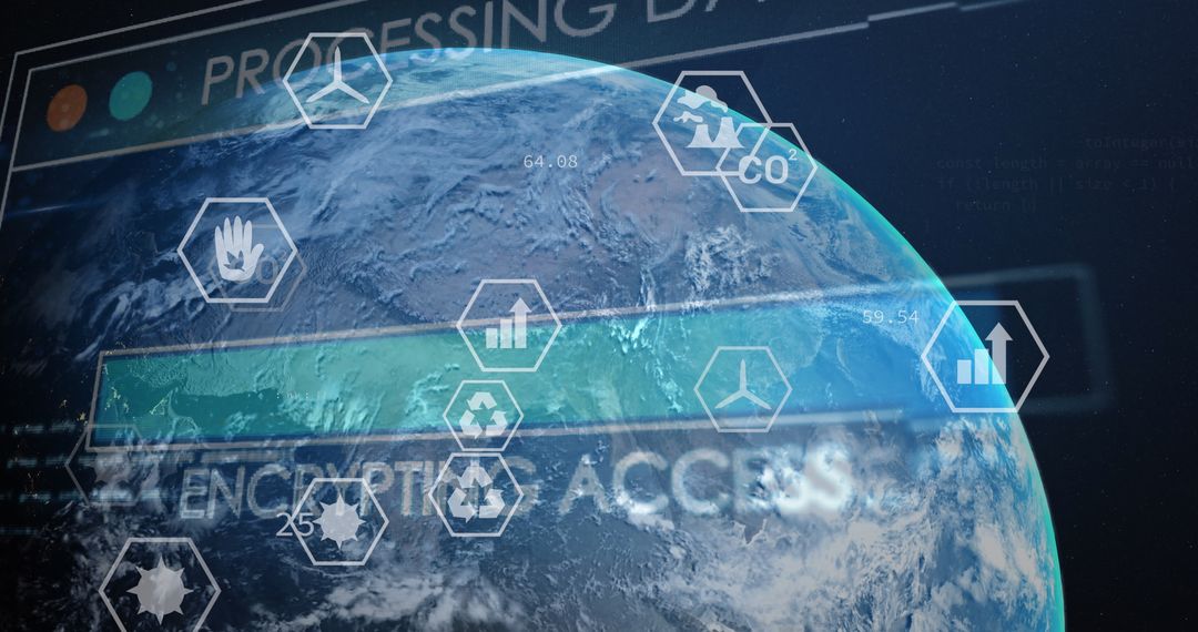 Global Sustainability and Ecology Digital Interface Concept