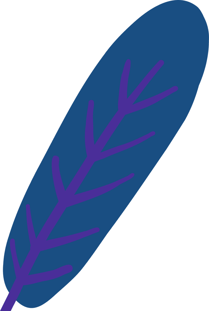 Minimalist Transparent Leaf with Purple Veins Vector Art