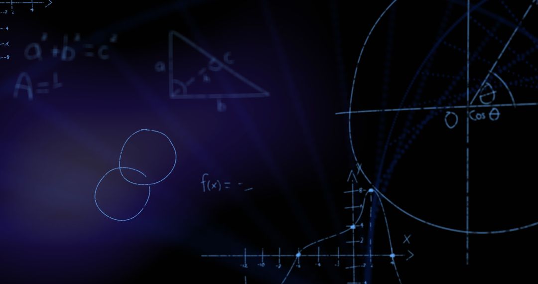 Mathematical Equations Overlaying Virtual DNA Strand