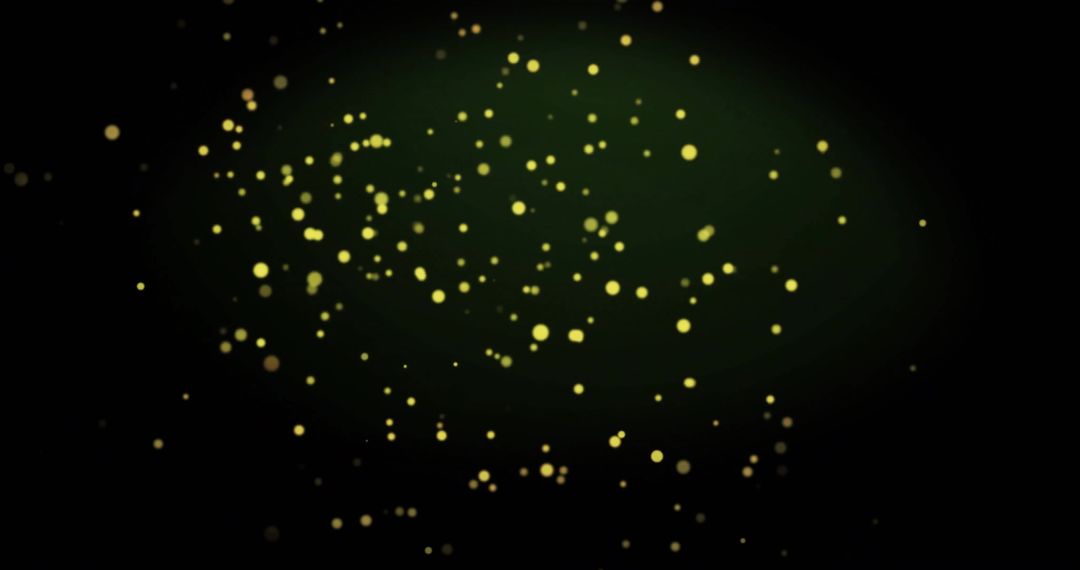 Floating Luminous Particles on Dark Background: Tech-Inspired Abstract