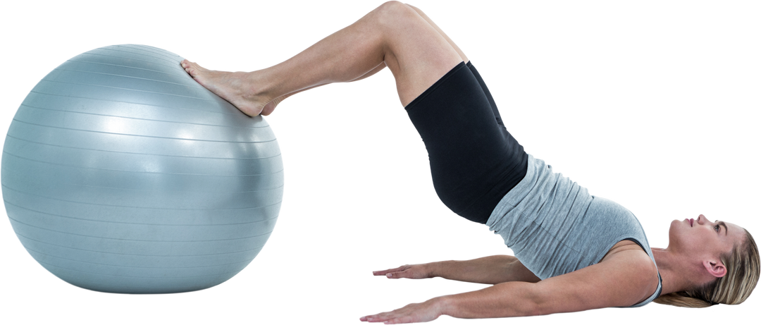 Transparent Background Woman Exercising with Yoga Ball - Download Free Stock Images Pikwizard.com