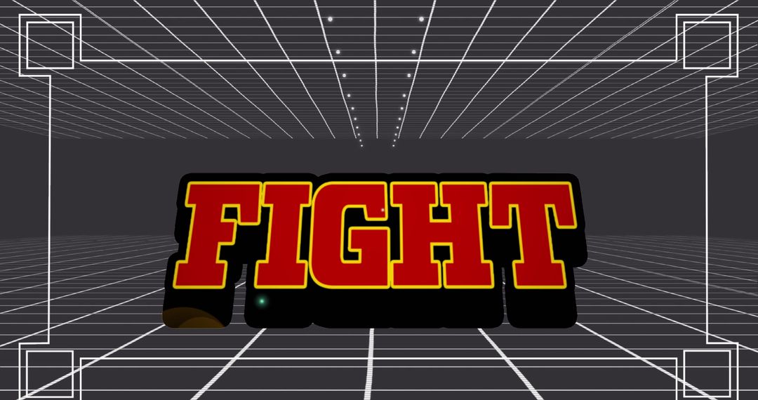 Retro Digital Fight Theme with Bold Red Typography