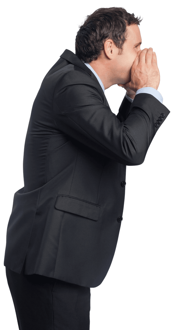 Businessman Shouting Transparent Background