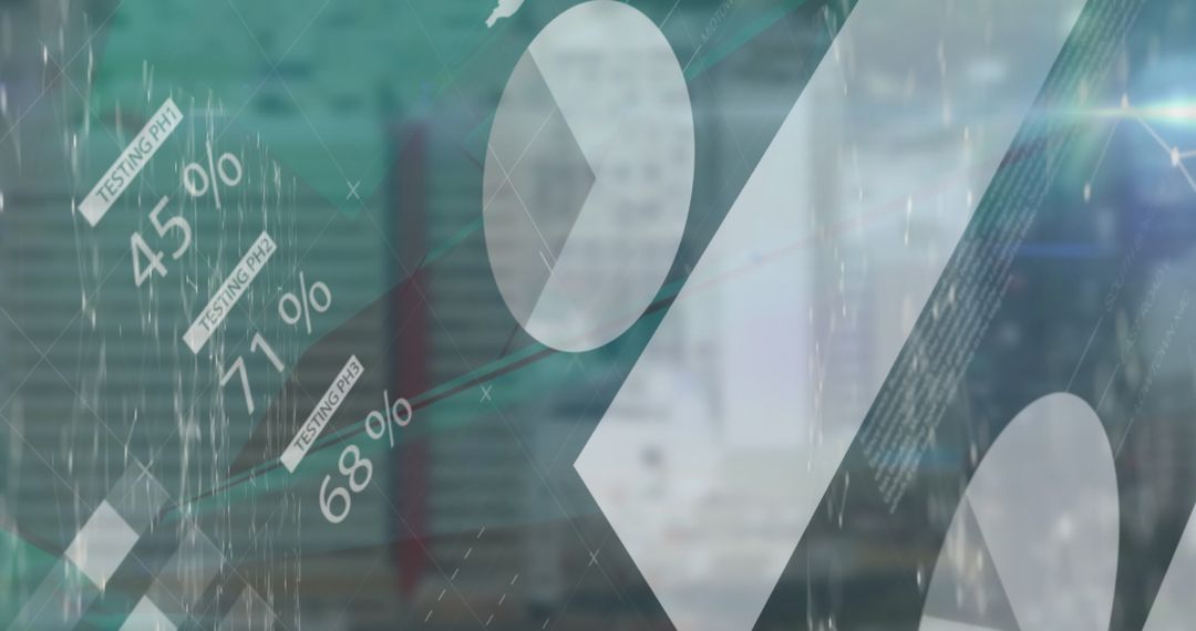 Abstract Digital Interface with Data Visualization and Graphics