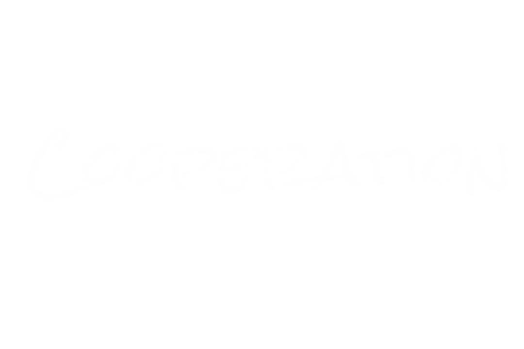 Cooperation text on transparent background handwritten style