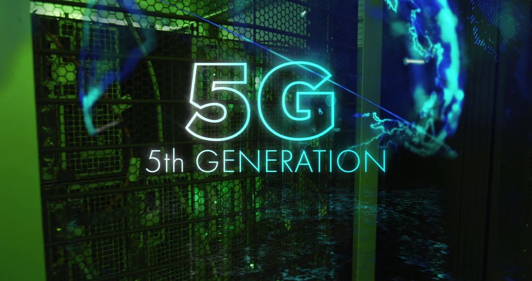 5G Technology and Digital Data Processing Concept
