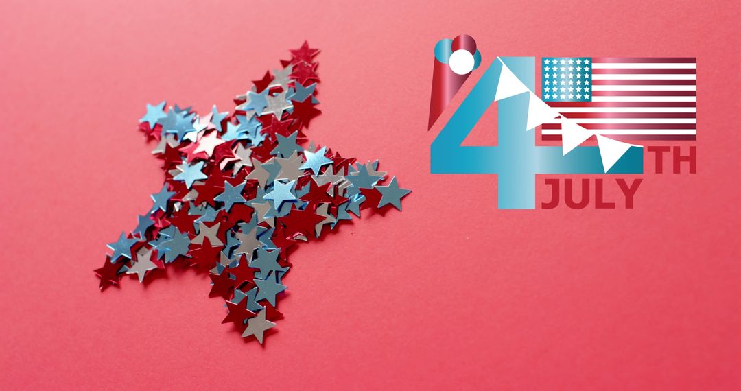 Fourth of July Patriotic Stars and USA Flag