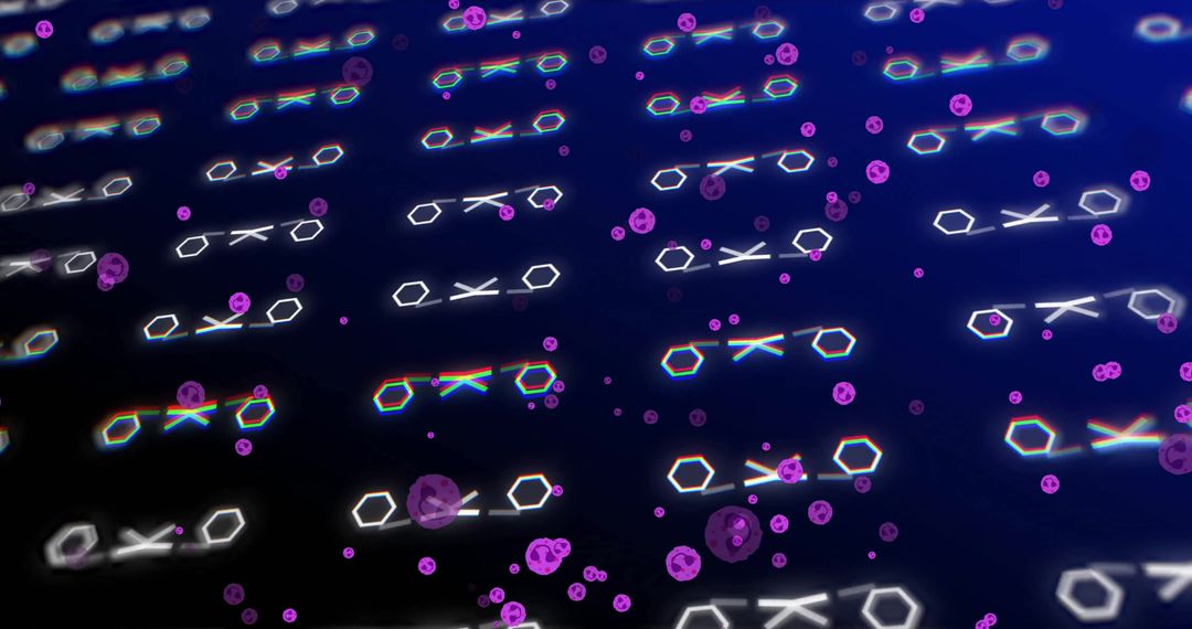 Abstract Digital Flow of Emoji Icons and Geometric Shapes