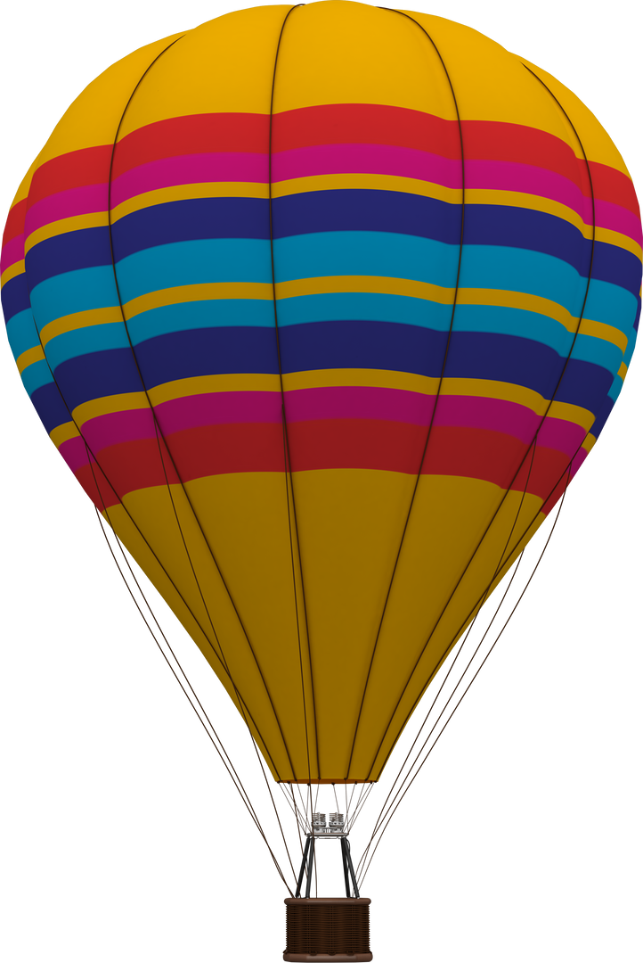 Vivid Colorful Passenger Balloon against Transparent Background - Download Free Stock Images Pikwizard.com