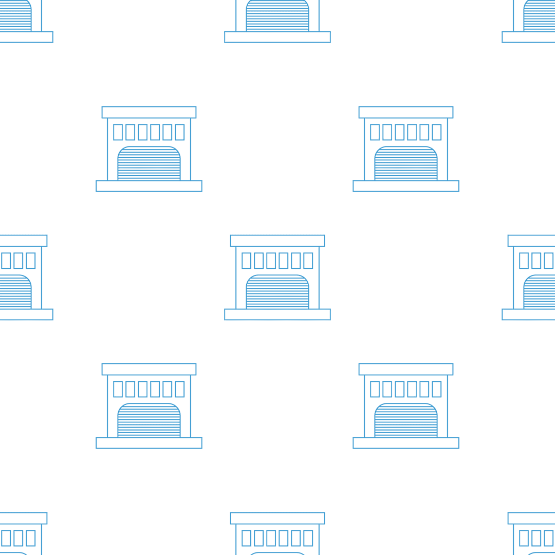 Transparent Repeated Blue Building Pattern on Background