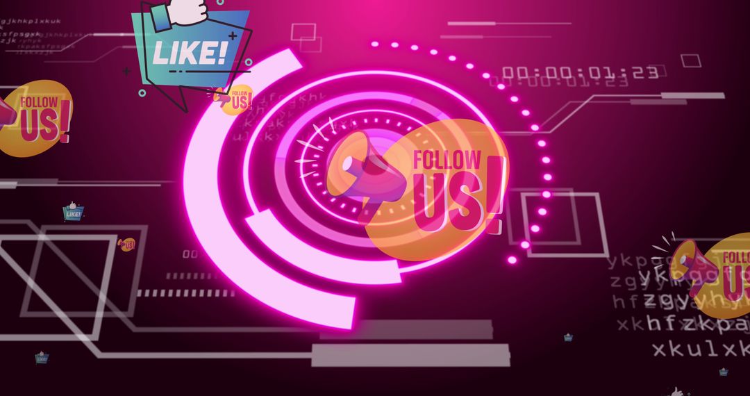 Digital Interface with Social Media Elements and Data Code