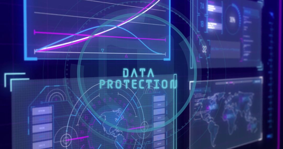 Data Protection in Futuristic Cybersecurity Interface
