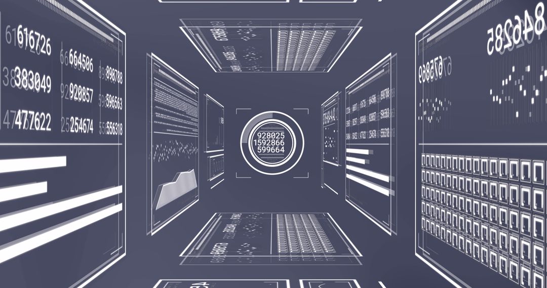 Futuristic Interface Displaying Real-Time Data Analytics