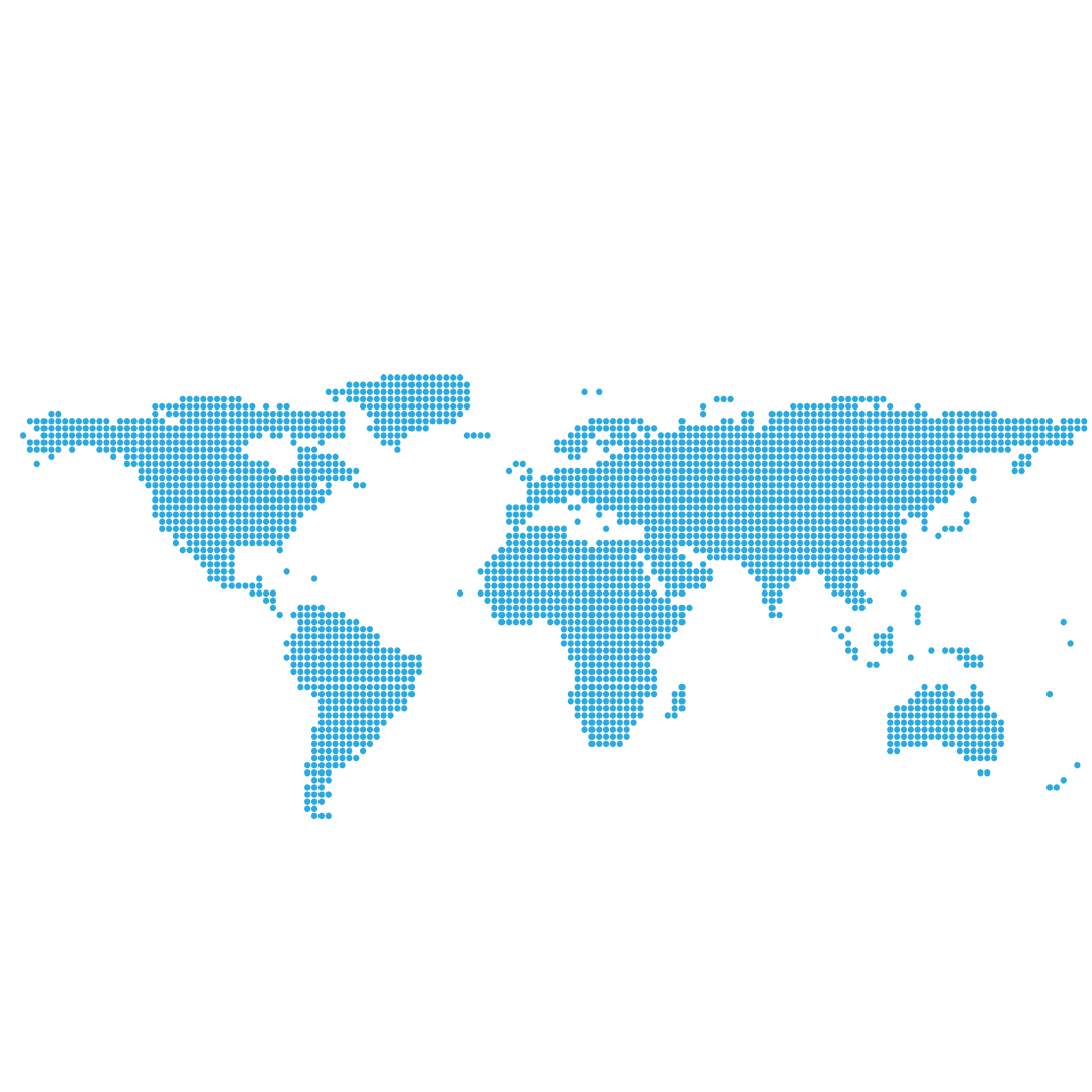 Transparent Digital World Map Illustration on Isolated Background