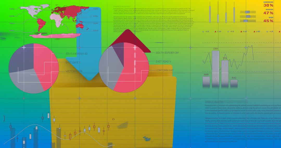 Colorful Statistical Data Processing Digital Concept Art
