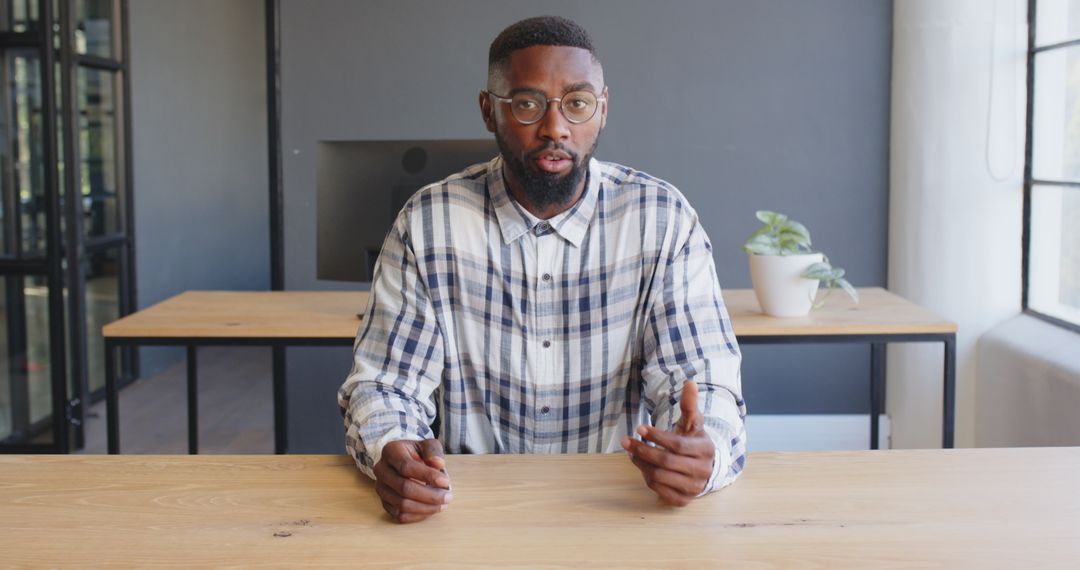 Businessman Presenting Project in Modern Office Environment