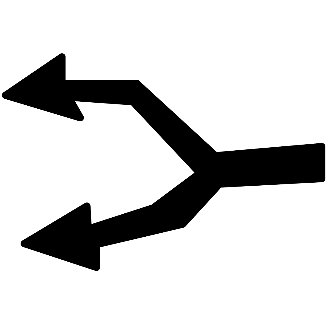 Black Arrows Set on Transparent Background Illustration for Choice Concept