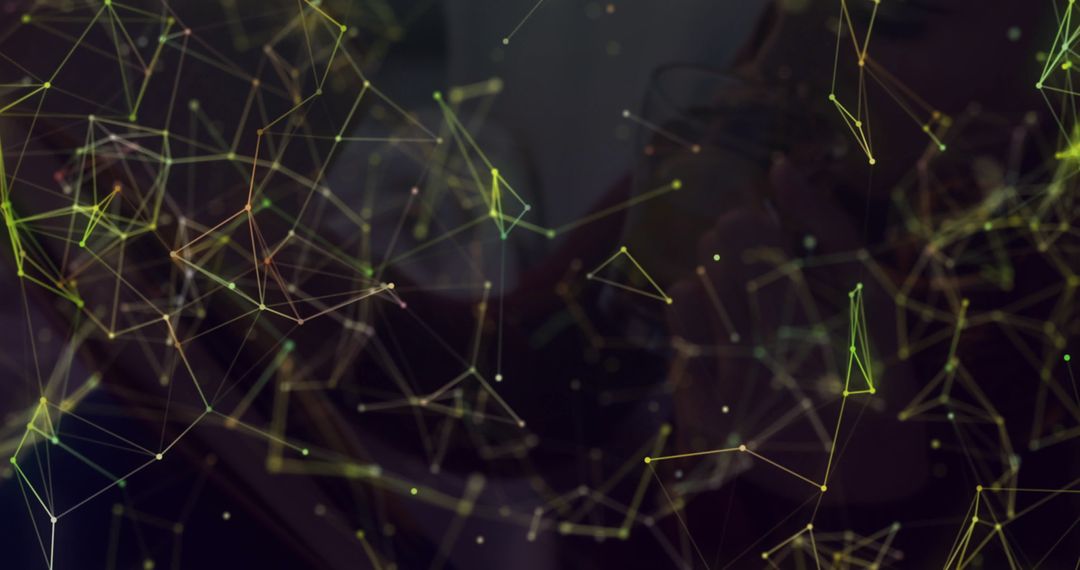 Abstract Futuristic Network Connection with Digital Interface