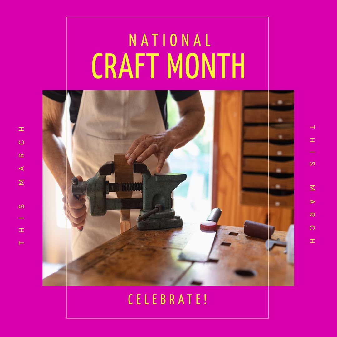 Craftsman at Workbench Celebrating National Craft Month