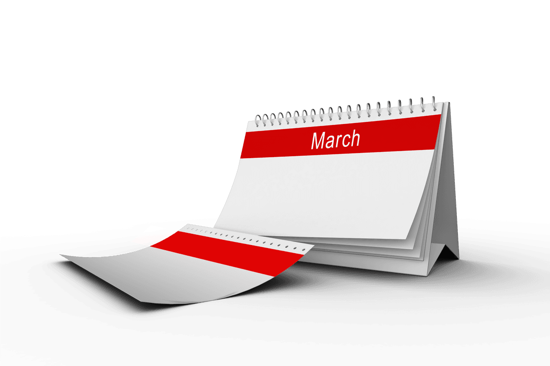 Transparent Background Calendar Pages Illustration