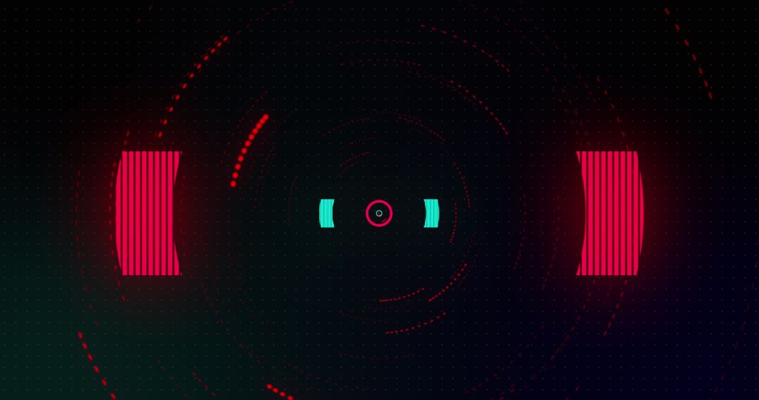 Futuristic Digital Interface with Flashing Lights