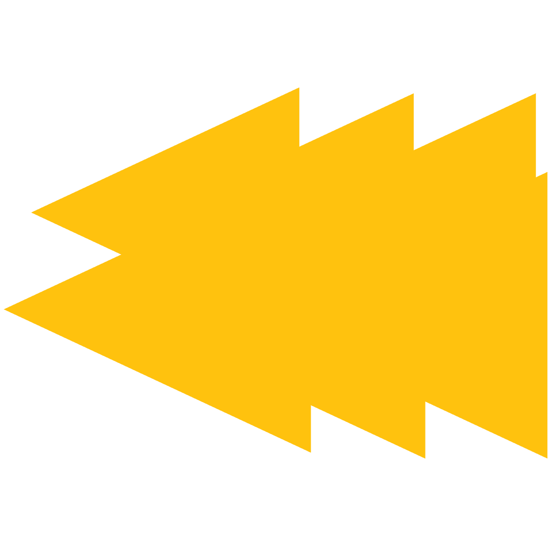 Geometric Yellow Triangular Shapes on Transparent Background