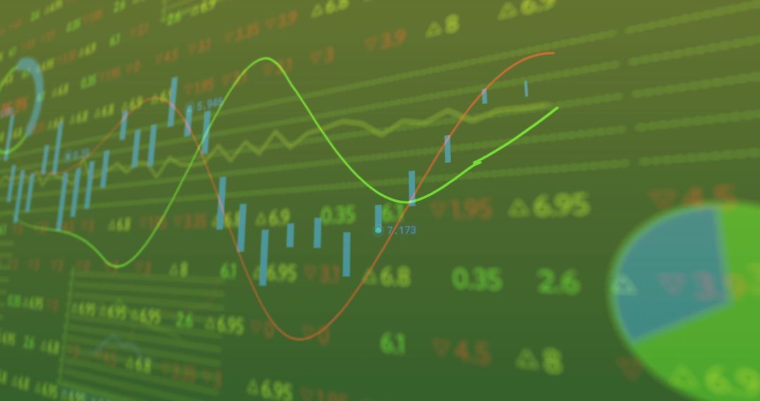 Digital Data Processing Concept in Green Background