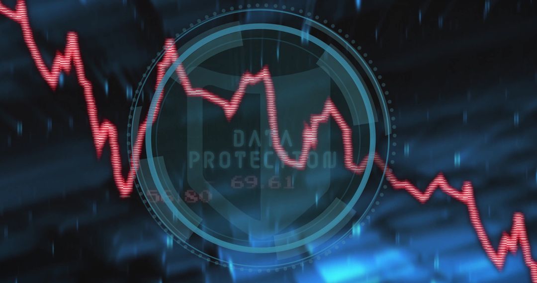 Dynamic Financial Chart on Futuristic Digital Interface