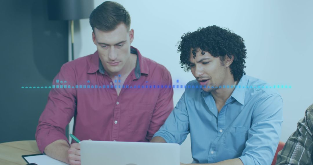 Diverse Business Professionals Collaborating with Digital Analytics