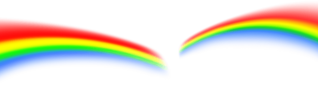 Vivid Rainbow Arcs on Transparent Background Digital Illustration