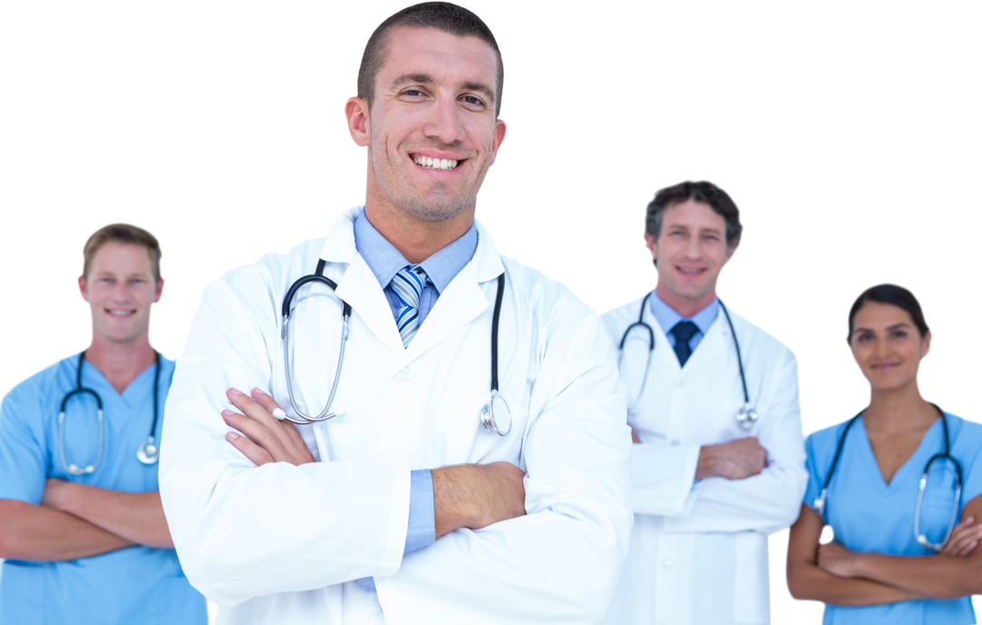 Transparent Background of Medical Team with Smiling Doctors in White Coats - Download Free Stock Images Pikwizard.com