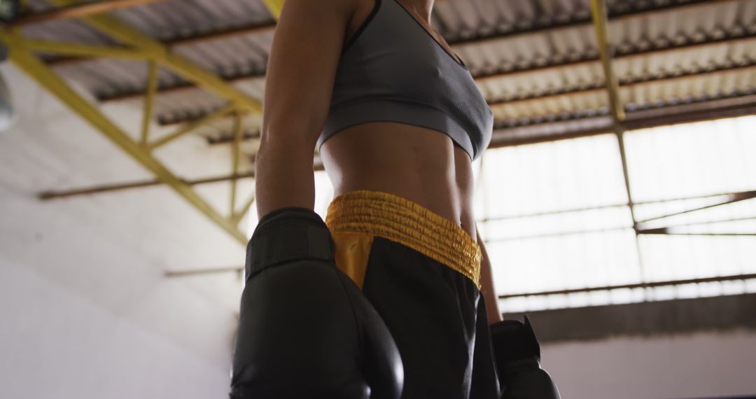 Female Boxer Ready for Training in Gym - Free Images, Stock Photos and Pictures on Pikwizard.com