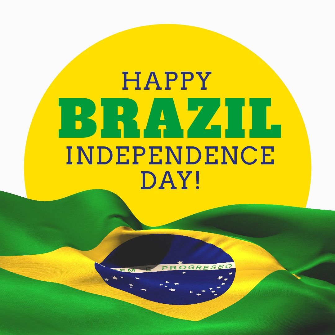 Brazil Independence Day Celebration with National Flag Background - Download Free Stock Templates Pikwizard.com