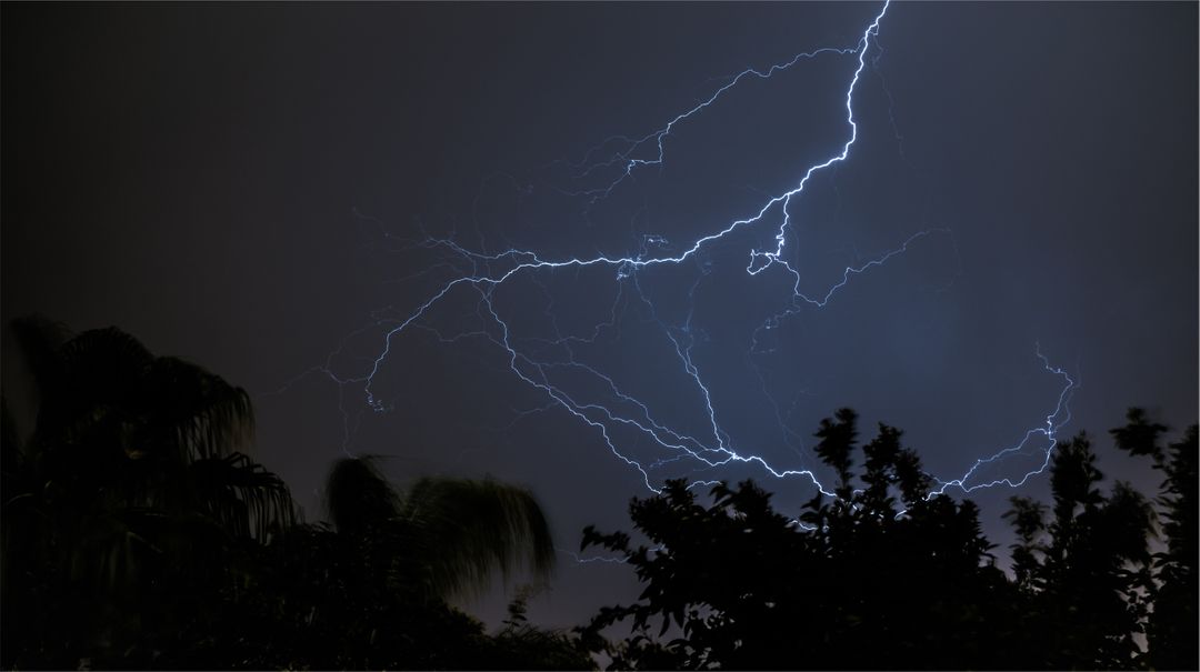 Lightning sky night  - Free Images, Stock Photos and Pictures on Pikwizard.com