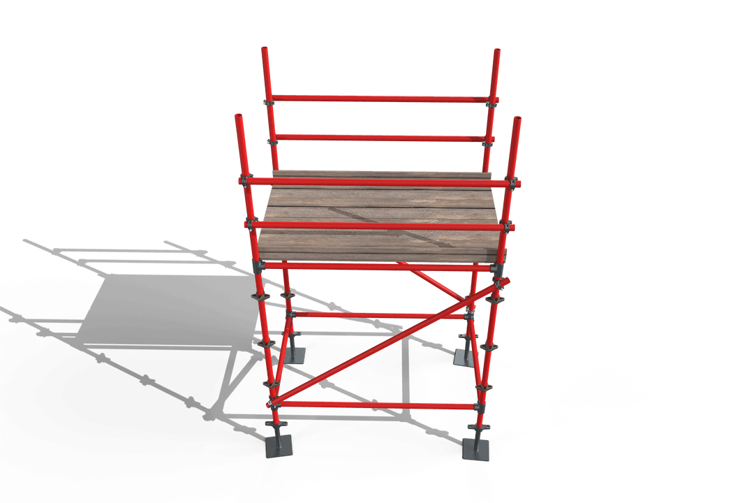 Transparent 3D Scaffolding Structure with Red Frame - Download Free Stock Images Pikwizard.com