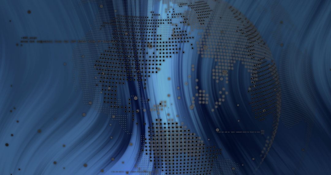 Digital Data Processing with Metallic Globe Visualization - Free Images, Stock Photos and Pictures on Pikwizard.com