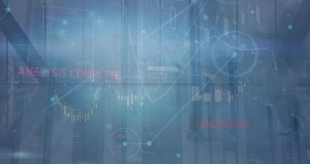 Digital Analysis Interface Overlay in Modern Office