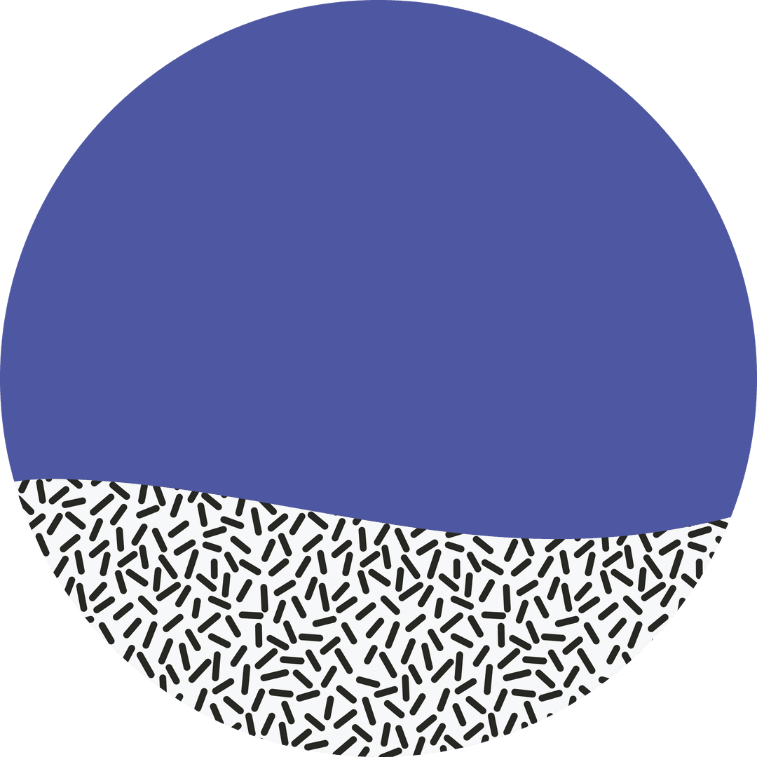 Round Transparent Confection with Blue and White Icing