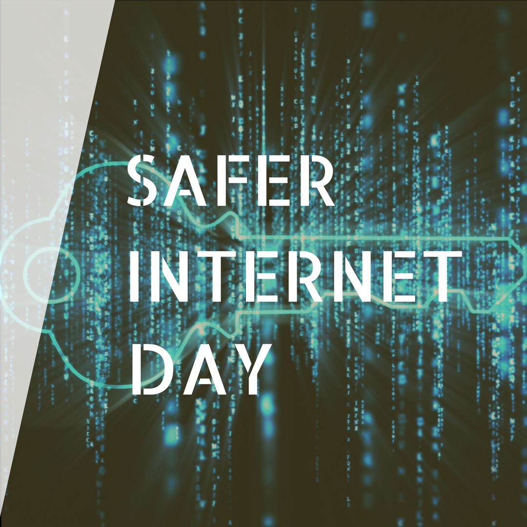 Safer Internet Day Concept: Digital Security Key Background