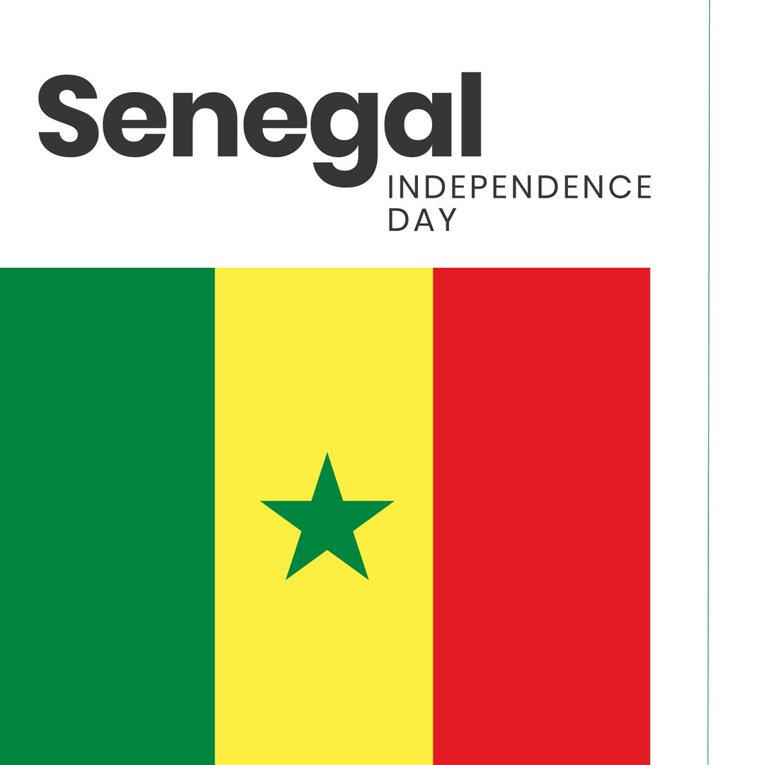 Senegal Independence Day Celebration with National Flag