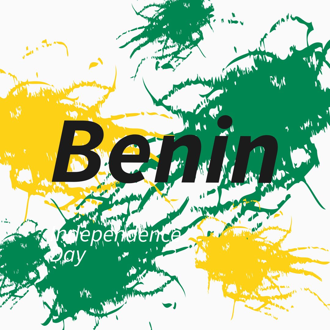 Benin Independence Day Celebration Art with Dynamic Colors
