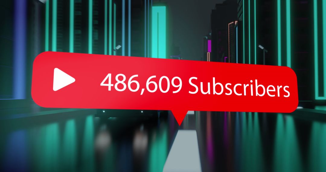 Digital Interface Displaying Subscribers Over Eclectic Cityscape