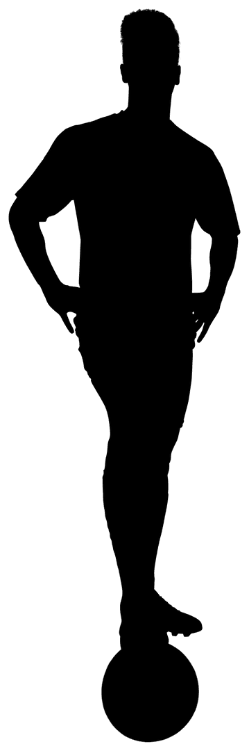 Transparent Silhouette Soccer Player Scoring Goal