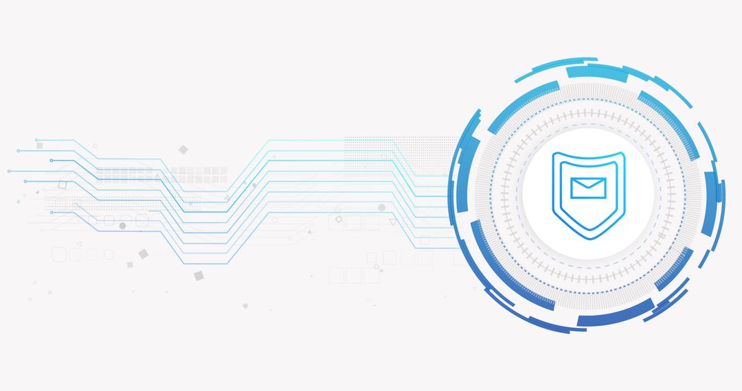 Digital Security Interface with Shield Icon for Safe Communications