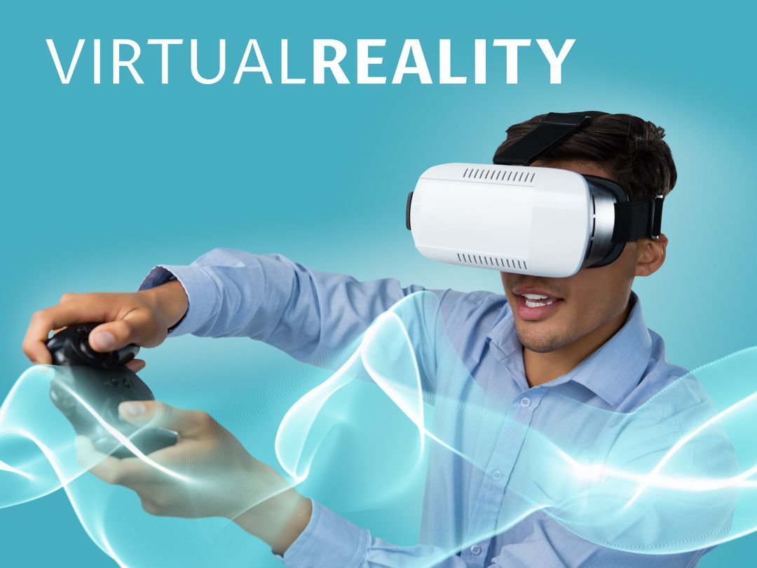 Man Experience Exciting World of Virtual Reality Gaming